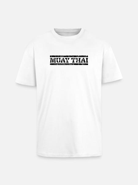 Muay Thaï - T-shirt unisexe oversize épais - blanc