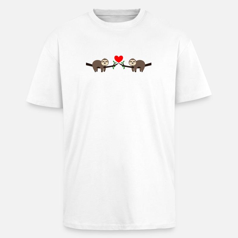 Saint-Valentin, Saint-Valentin, Saint-Valentin - T-shirt unisexe oversize épais - blanc