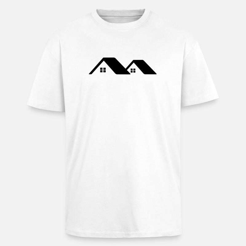 Ferienhäuser auf dem Dach - Oversized Heavyweight Unisex T-Shirt - Weiß