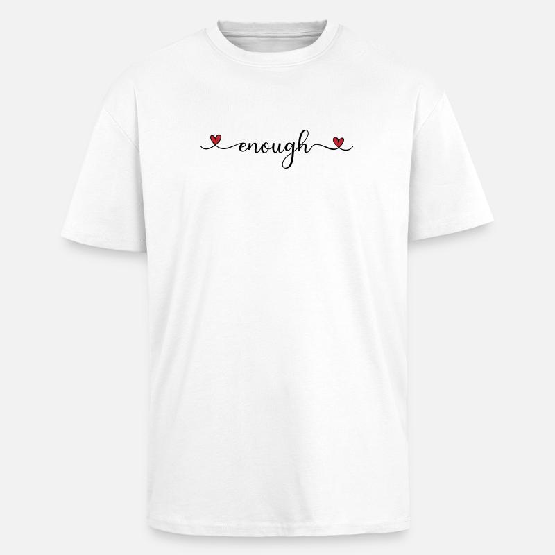 genug - Oversized Heavyweight Unisex T-Shirt - Weiß