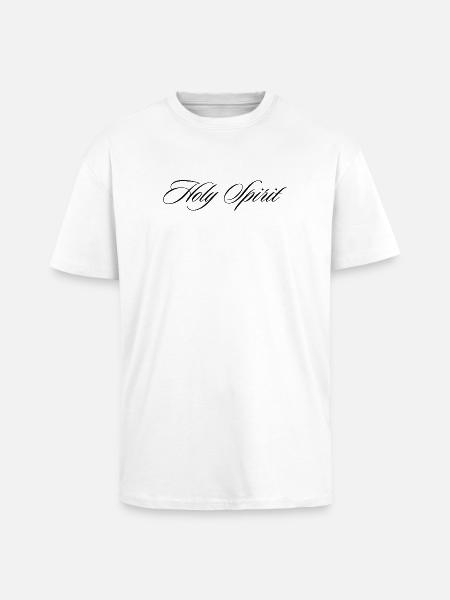 Esprit Saint, Esprit Cursive, Calligraphie - T-shirt unisexe oversize épais - blanc