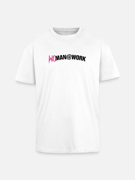 Woman at work - Unisex Oversized Heavyweight T-shirt - white
