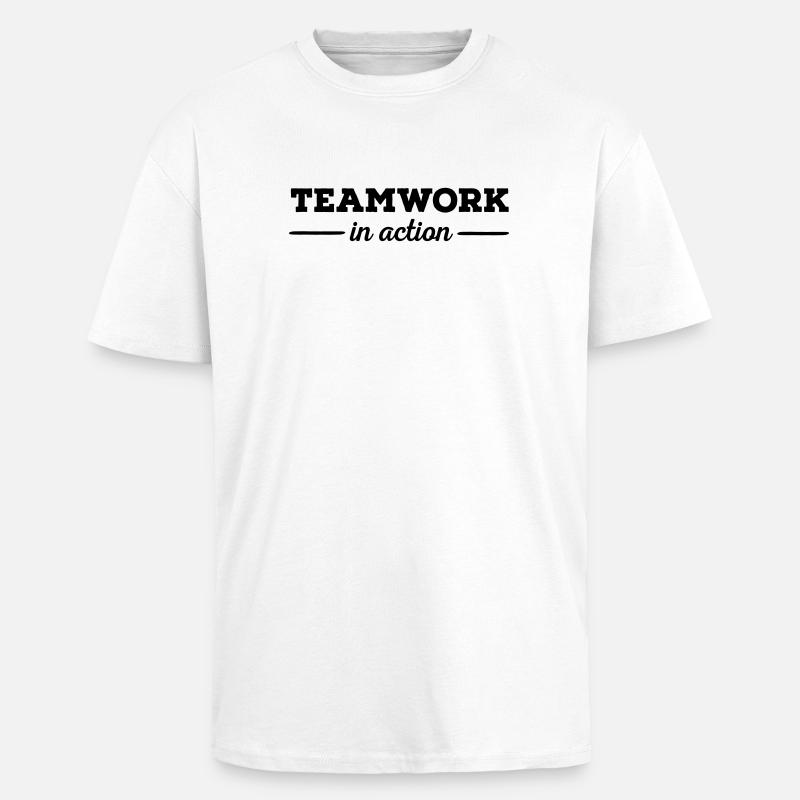 6061912 121161696 Teamwork - Unisex Oversized Heavyweight T-shirt - white