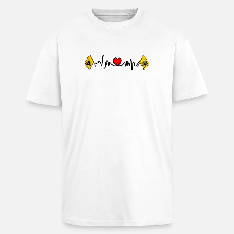 Herzfrequenz-Cardio für Niederschlesien - Oversized Heavyweight Unisex T-Shirt - Weiß