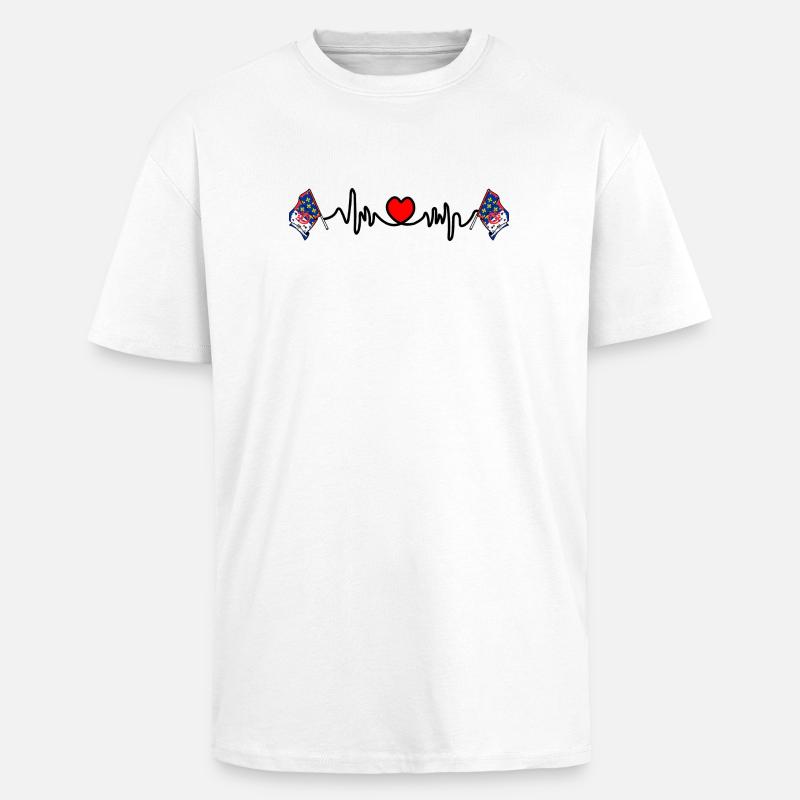 Pays_de_la_Loire_ Herzfrequenz - Oversized Heavyweight Unisex T-Shirt - Weiß