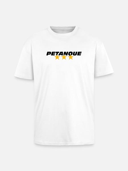 Petanque - T-shirt unisexe oversize épais - blanc
