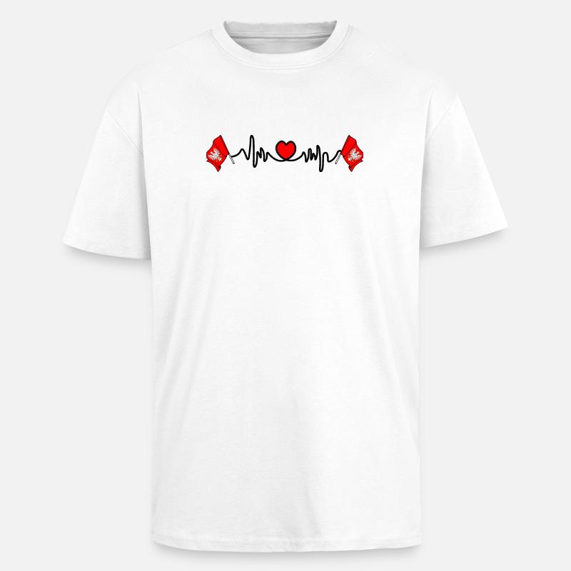 Herzfrequenz-Cardio für Masowien - Oversized Heavyweight Unisex T-Shirt - Weiß