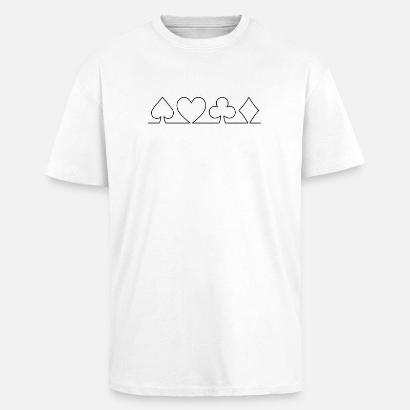 Minimalistisches Karten-Design | einfarbig - Oversized Heavyweight Unisex T-Shirt - Weiß
