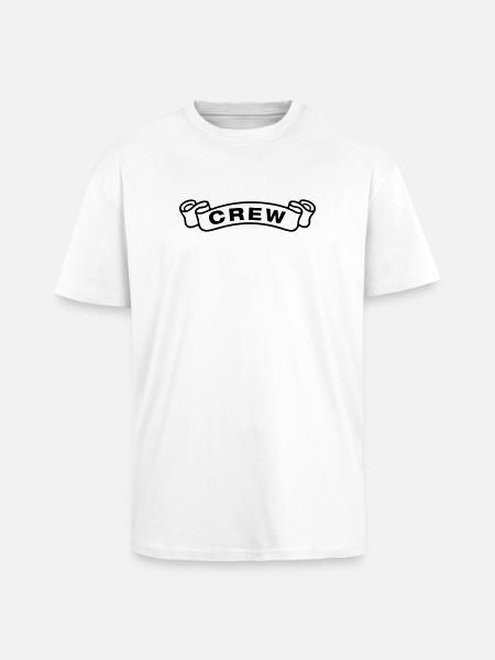 Crew Banderole - Unisex Oversized Heavyweight T-shirt - white