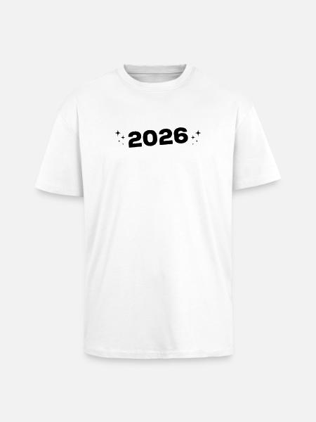 2026 Year Stars - Unisex Oversized Heavyweight T-shirt - white