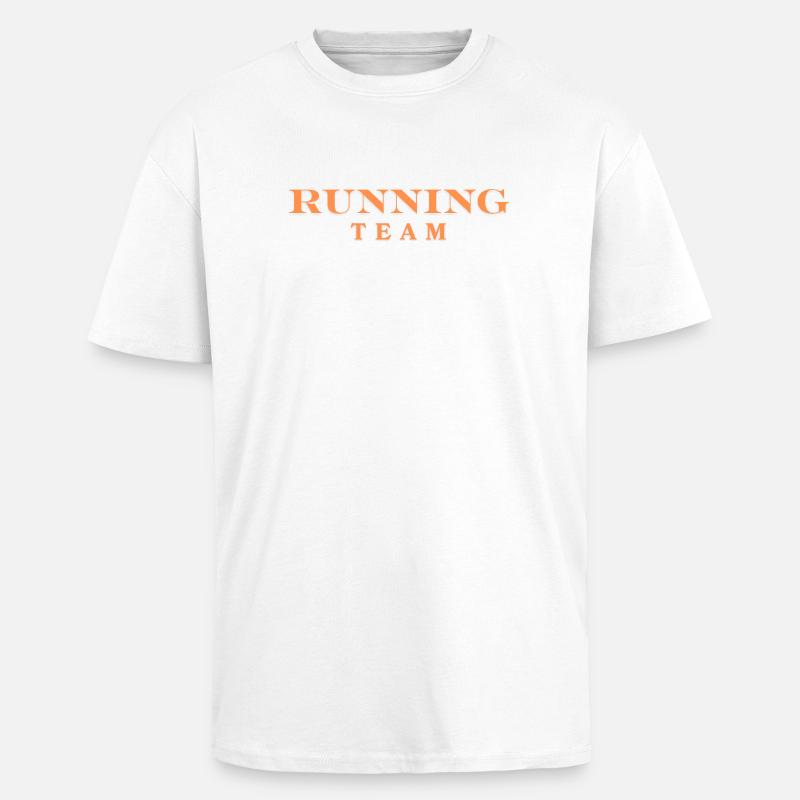 Équipe de course - T-shirt unisexe oversize épais - blanc