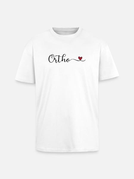 Ortho - T-shirt unisexe oversize épais - blanc
