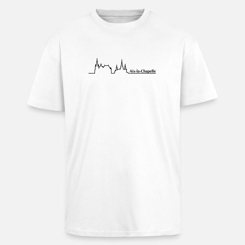 Aachen Skyline - Oversized Heavyweight Unisex T-Shirt - Weiß