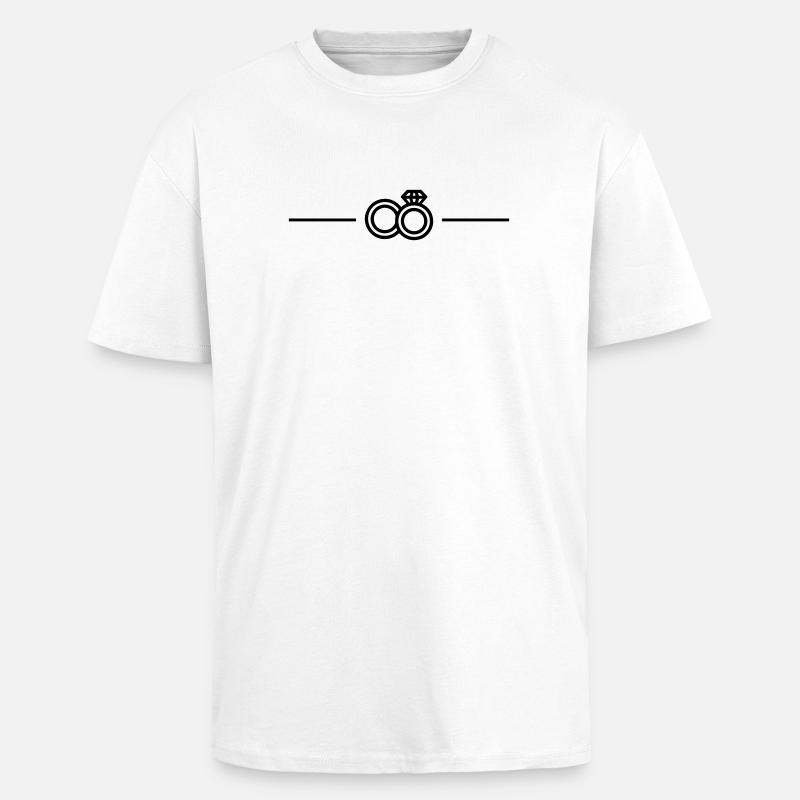 Eheringe - Oversized Heavyweight Unisex T-Shirt - Weiß