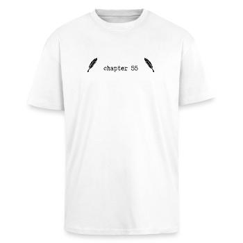 chapter 55 Birthday - Unisex Oversized Heavyweight T-shirt - white - Front - Alina (178cm) & Michal (187cm)