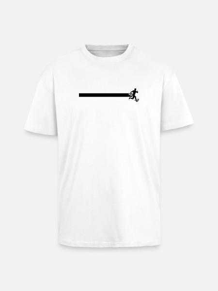 Footballer Line - Unisex Oversized Heavyweight T-shirt - white