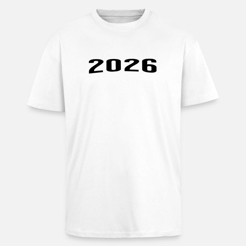 2026 - T-shirt unisexe oversize épais - blanc