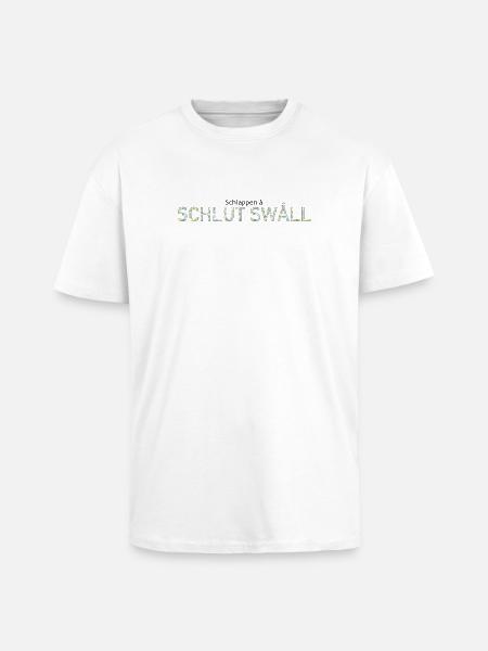Schlut swåll - Unisex oversized t-shirt i kraftig kvalitet - vit