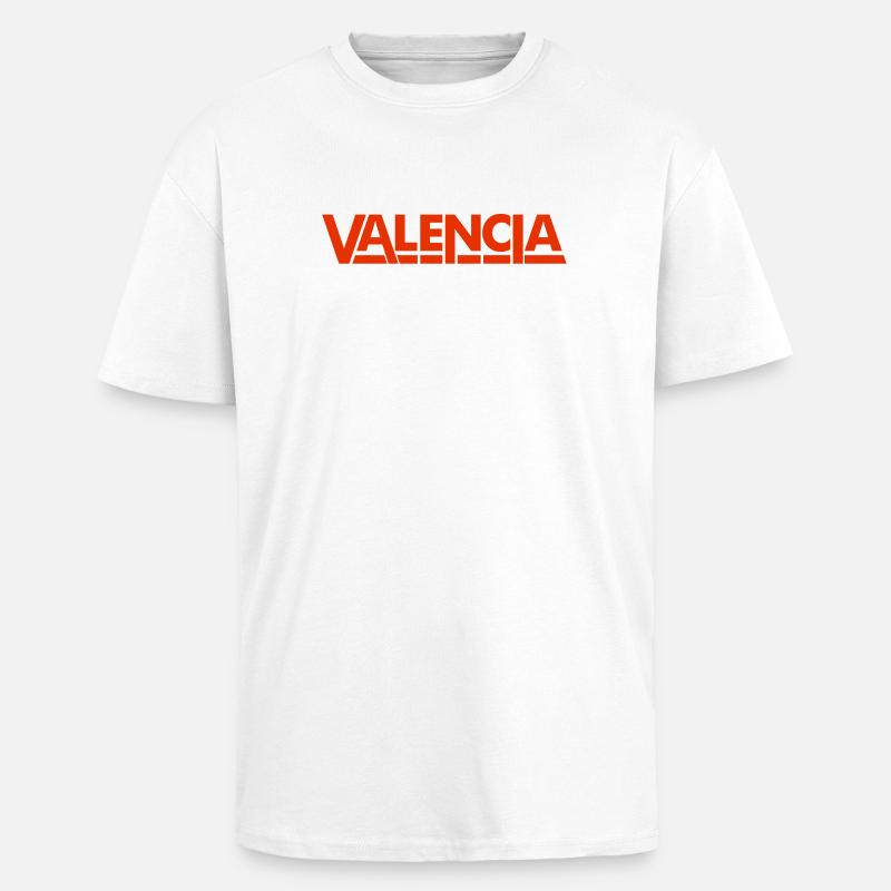Valencia Spanien Schriftzug Design - Oversized Heavyweight Unisex T-Shirt - Weiß