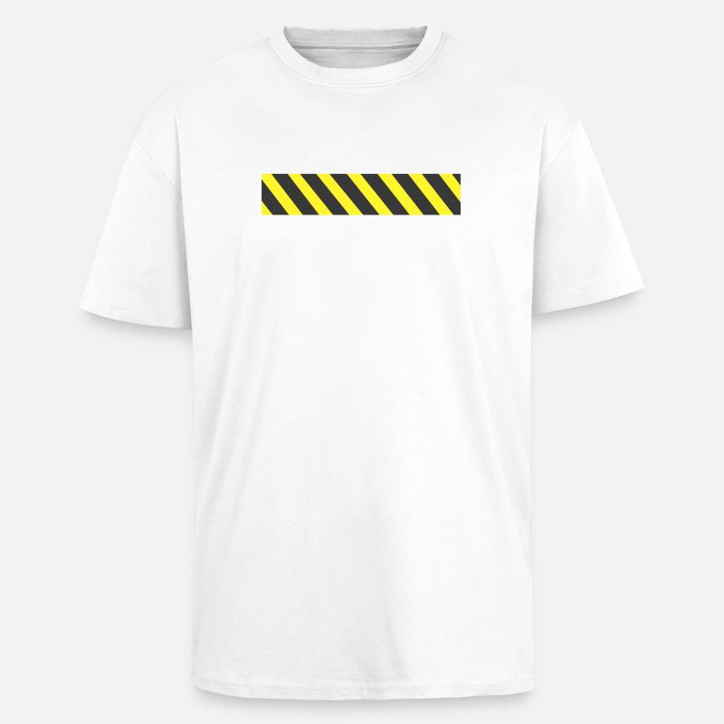 Ruban de précaution - T-shirt unisexe oversize épais - blanc