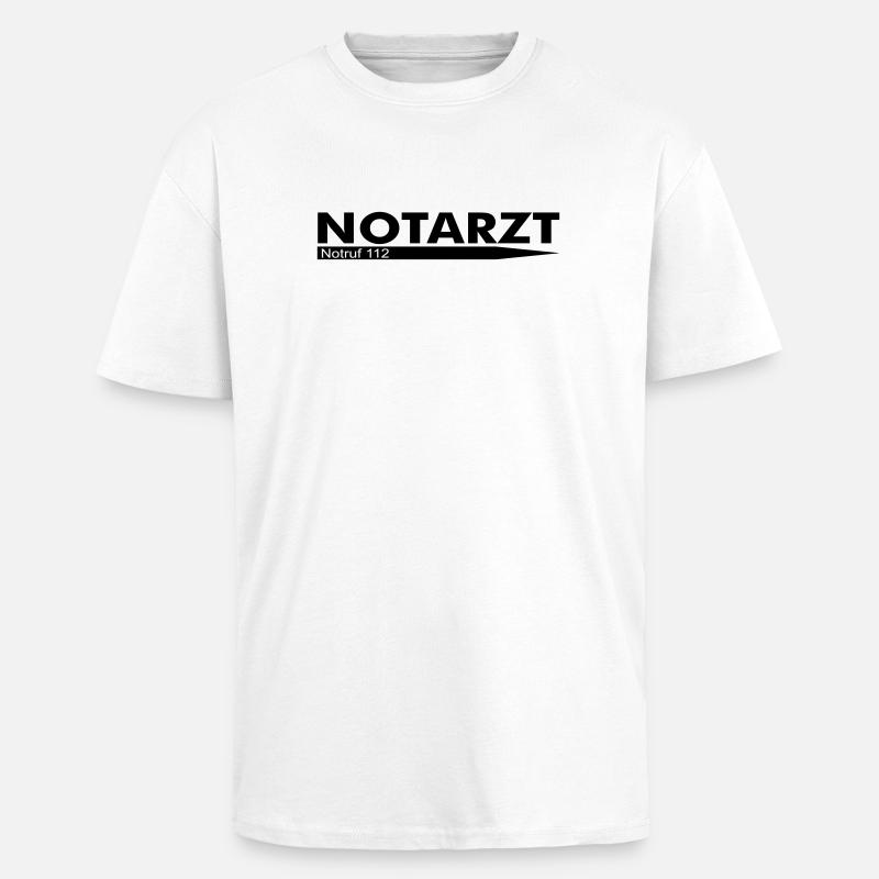Notarzt Notruf 112 - Oversized Heavyweight Unisex T-Shirt - Weiß