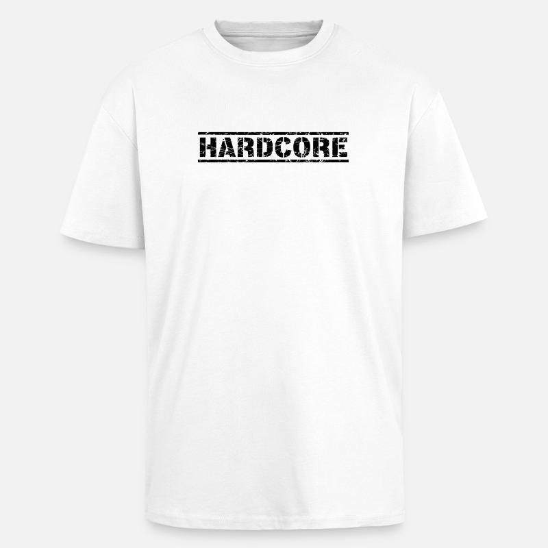 Hardcore - Oversized Heavyweight Unisex T-Shirt - Weiß