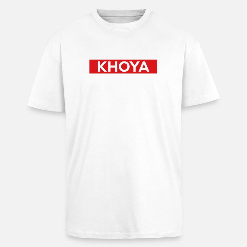 Khoya - T-shirt unisexe oversize épais - blanc