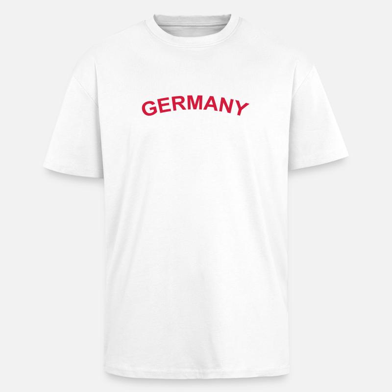 Germany Allemagne - T-shirt unisexe oversize épais - blanc