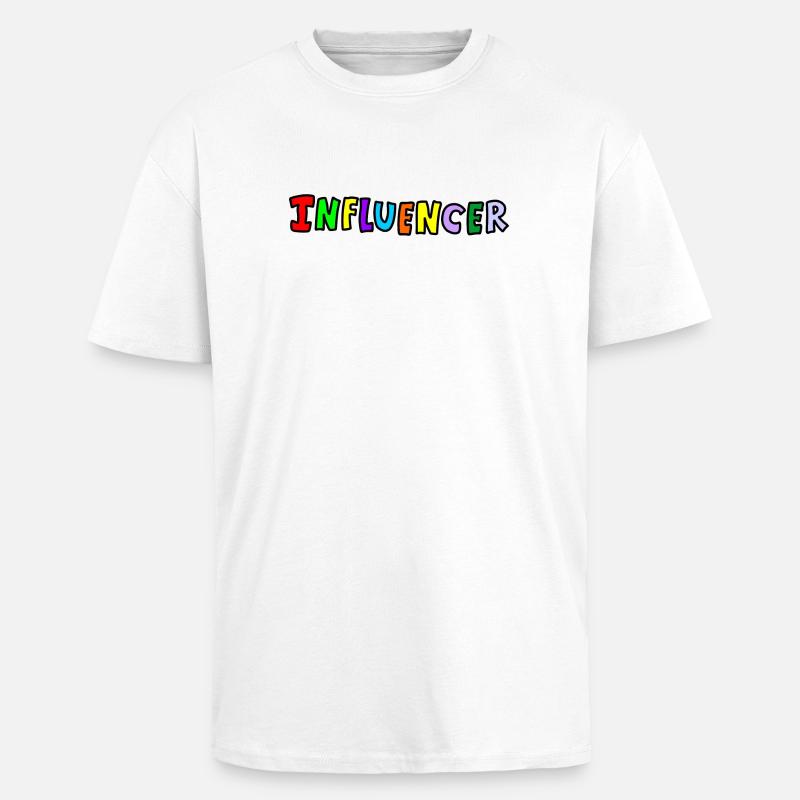 Influencer - T-shirt unisex oversize pesante - bianco