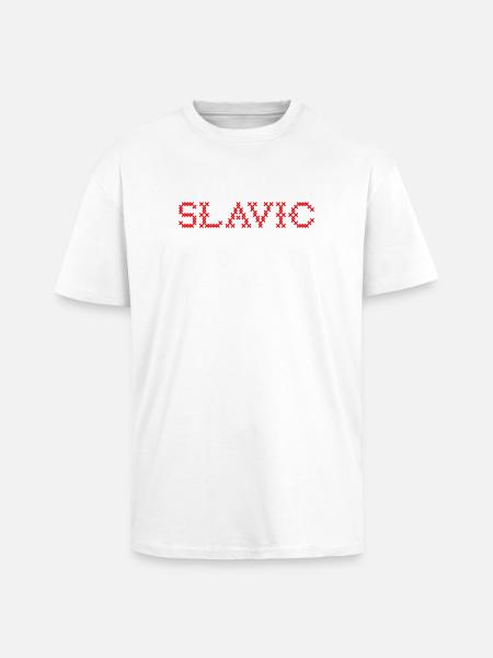 SLAVIC Folk Slawisch - Unisex Oversized Heavyweight T-shirt - white