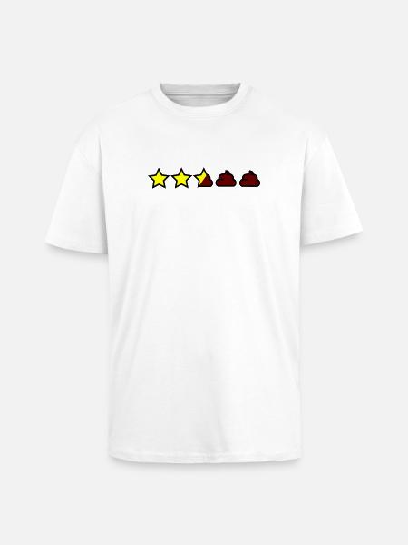 Note mixte - T-shirt unisexe oversize épais - blanc