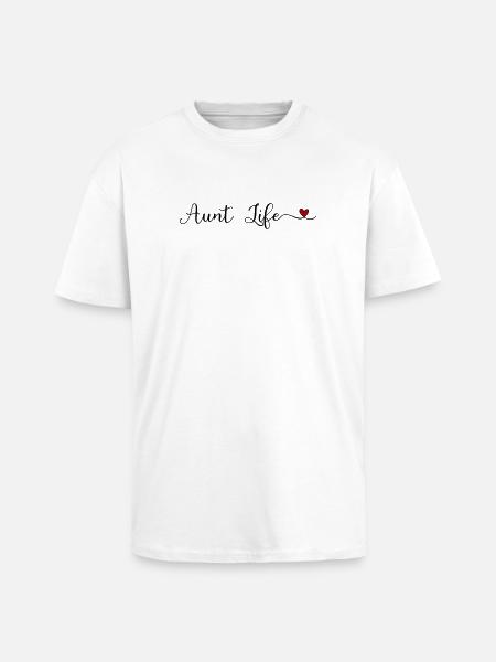 Aunt Life - Unisex Oversized Heavyweight T-shirt - white