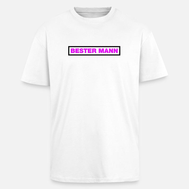 Bester Mann - Oversized Heavyweight Unisex T-Shirt - Weiß