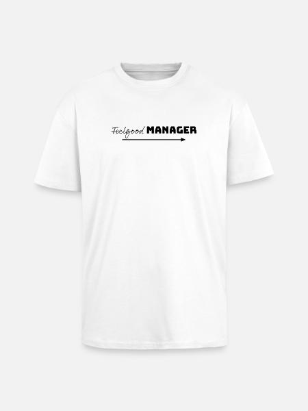 Design Feelgood Manager flèche noire - T-shirt unisexe oversize épais - blanc