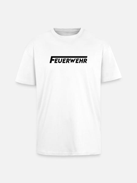 Feuerwehr - Oversized Heavyweight Unisex T-Shirt - Weiß