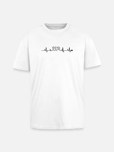 Fire Brigade 112 - Unisex Oversized Heavyweight T-shirt - white