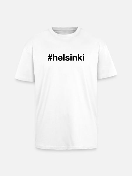 HELSINKI Finland Finnland Hashtag - Unisex Oversized Heavyweight T-shirt - white