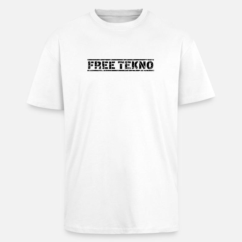 Free Tekno - Oversized Heavyweight Unisex T-Shirt - Weiß