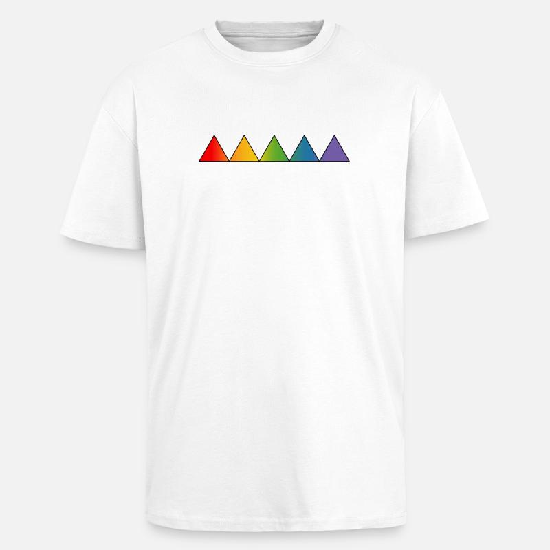 Regenbogen LGBTQ triangles - Oversized Heavyweight Unisex T-Shirt - Weiß