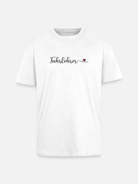 Fahrlehrer mit Herz - Oversized Heavyweight Unisex T-Shirt - Weiß