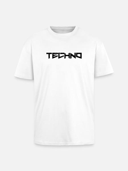 Techno - Unisex Oversized Heavyweight T-shirt - white