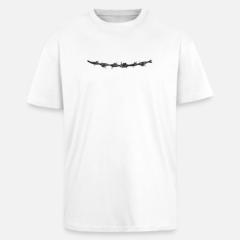 stacheldraht - T-shirt unisexe oversize épais - blanc