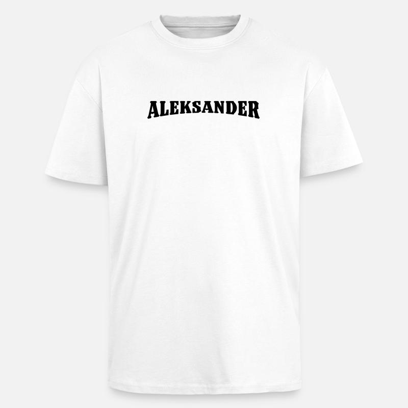 Aleksander Geschenk - Oversized Heavyweight Unisex T-Shirt - Weiß