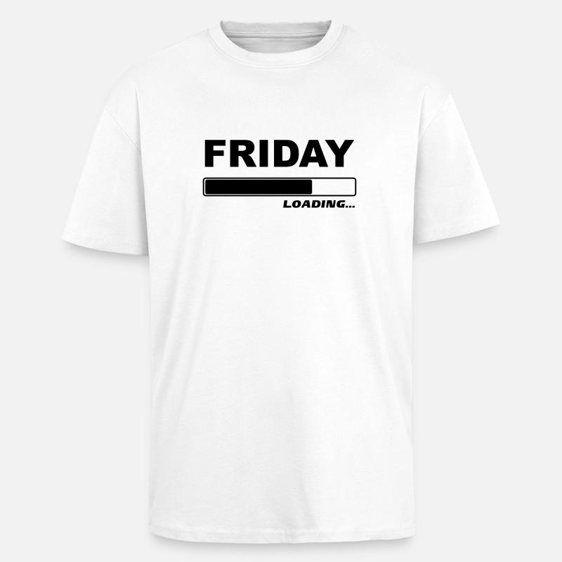 Friday 1c loading ... - Unisex Oversized Heavyweight T-shirt - white