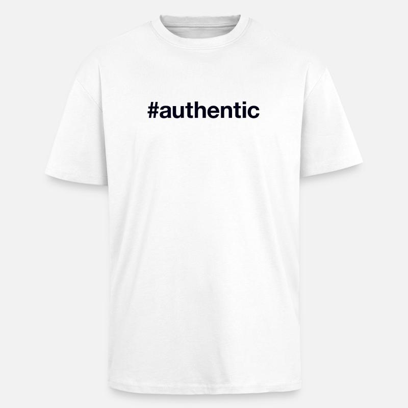 AUTHENTIC authentic real - Unisex Oversized Heavyweight T-shirt - white