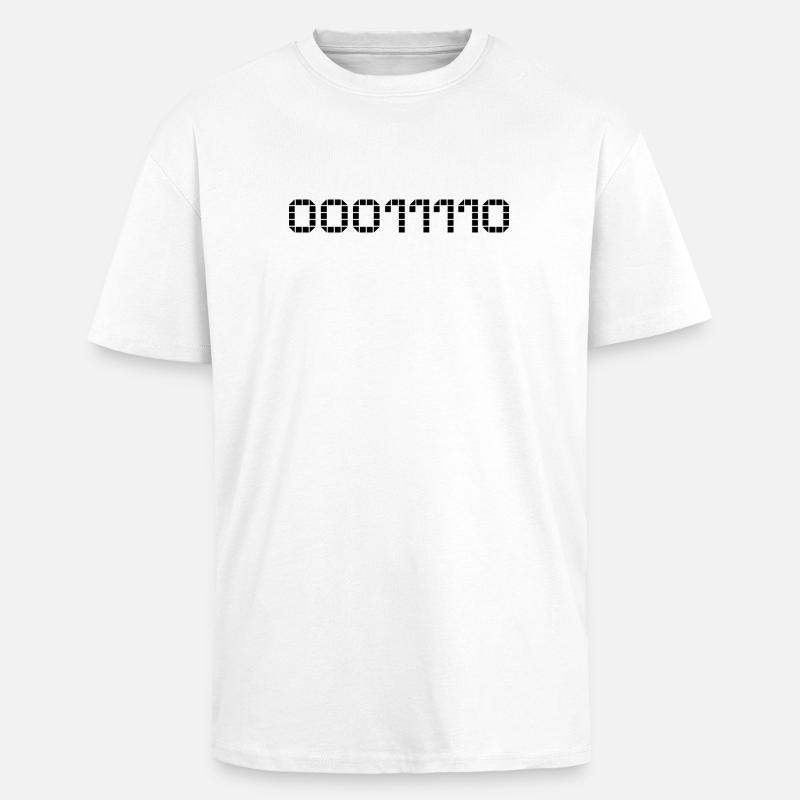 Binary notation - 30 - Unisex Oversized Heavyweight T-shirt - white