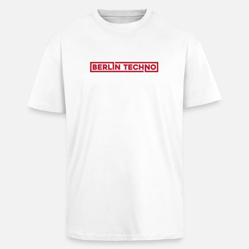 Berlin Techno Hard Dark Rave - T-shirt unisexe oversize épais - blanc