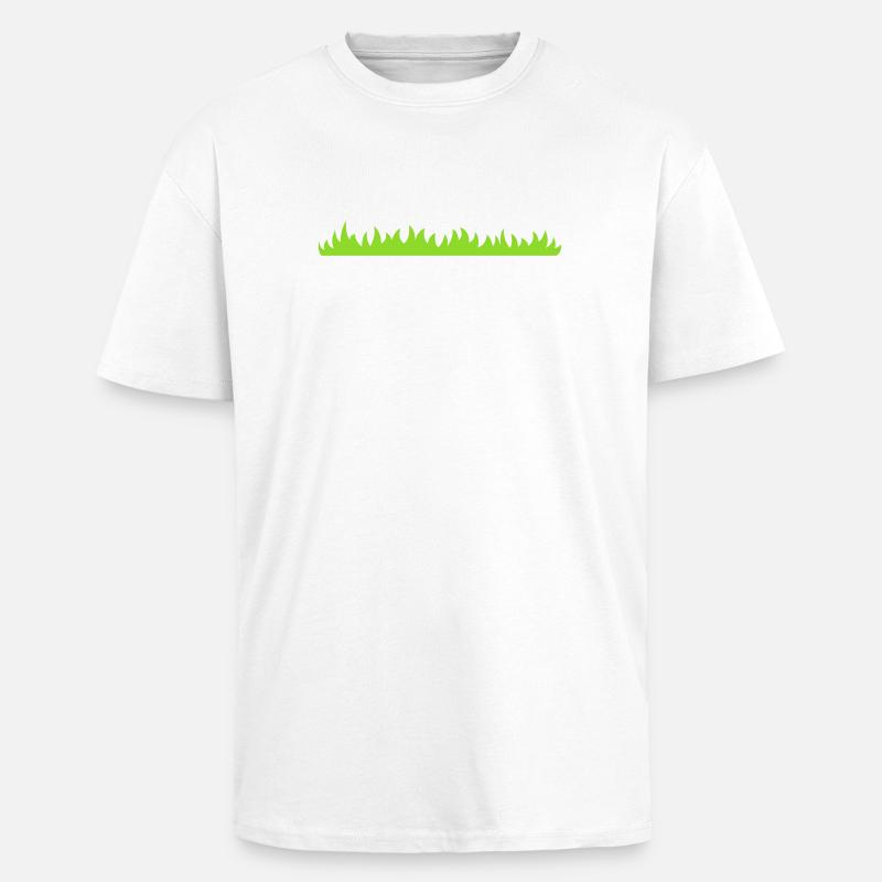 Gras oder Rasen - Oversized Heavyweight Unisex T-Shirt - Weiß