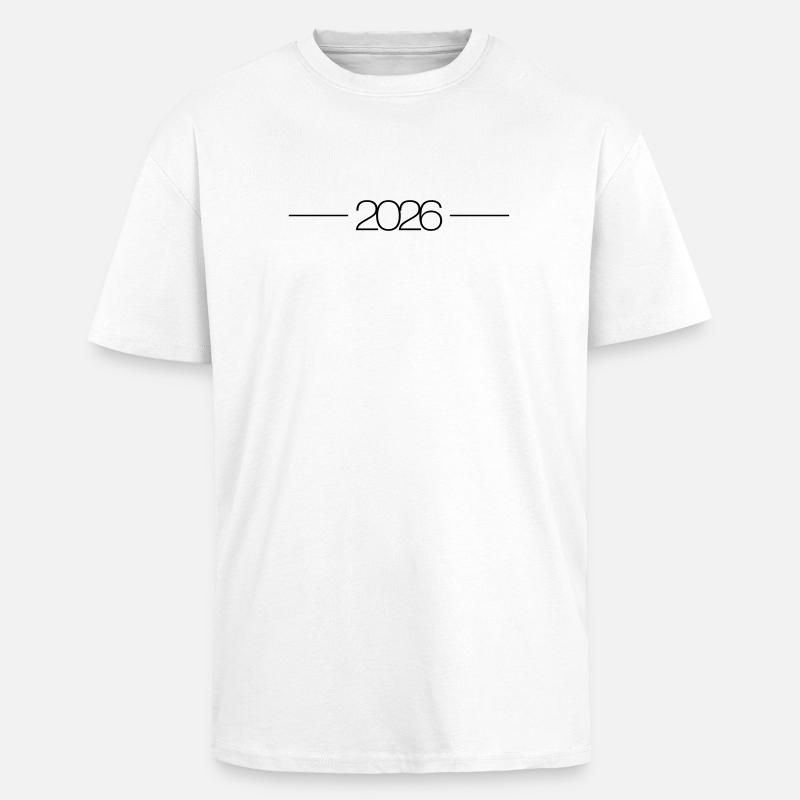 2026 year stroke - Unisex Oversized Heavyweight T-shirt - white