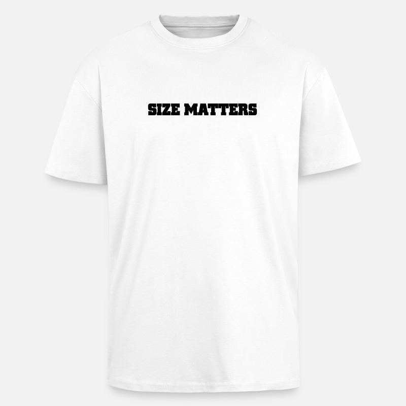 size matters - Oversized Heavyweight Unisex T-Shirt - Weiß